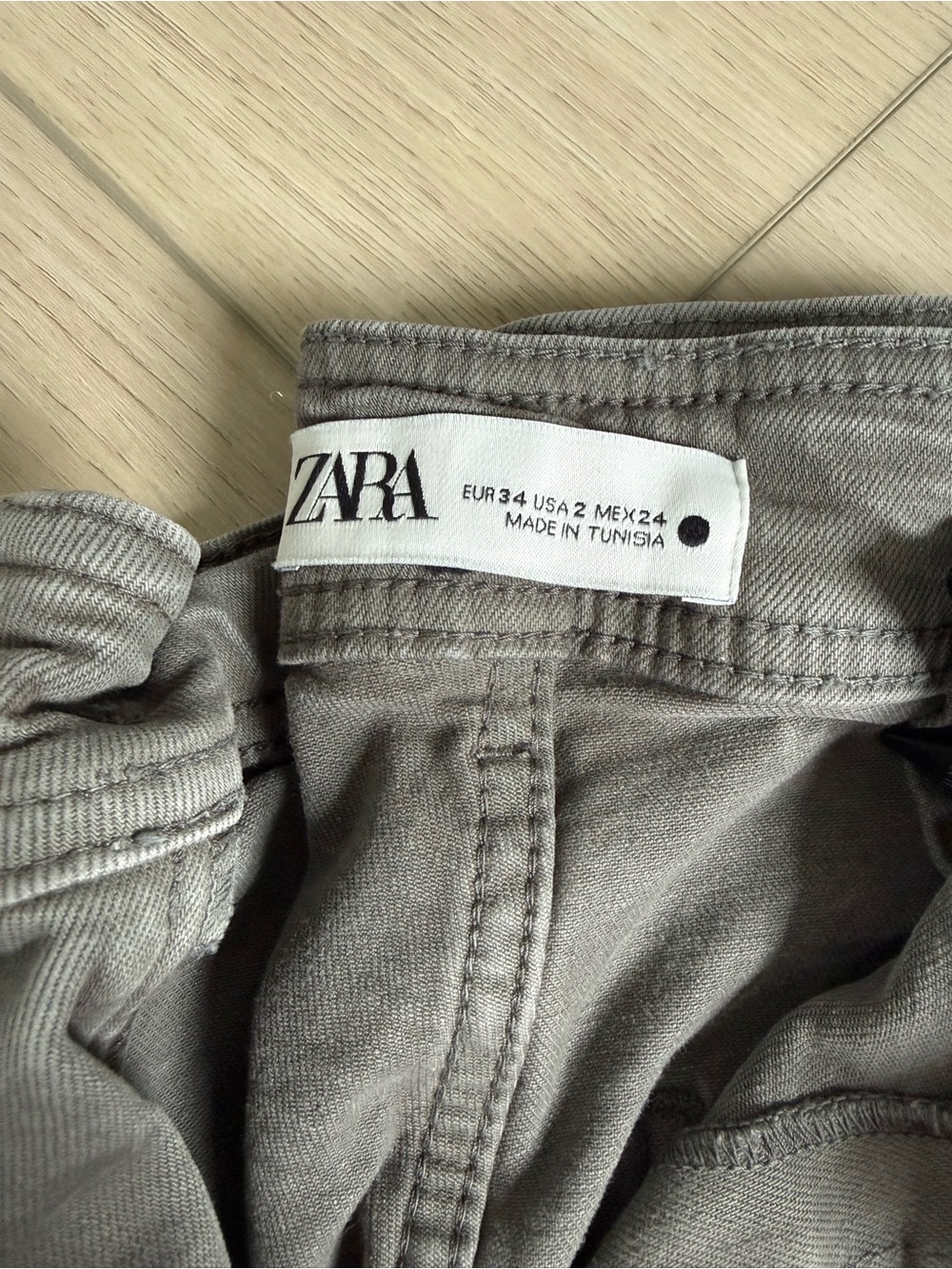 Zara Cropped Ankle Marine Jeans in Gray - Picture 2 of 2